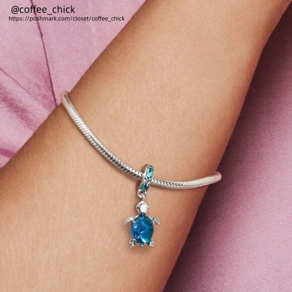 Pandora Murano Glass Sea Turtle Dangle Charm - Picture 2 of 2